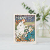  Bicycle Adverteren Poster Frankrijk 1898 Briefkaart (Staand voorkant)