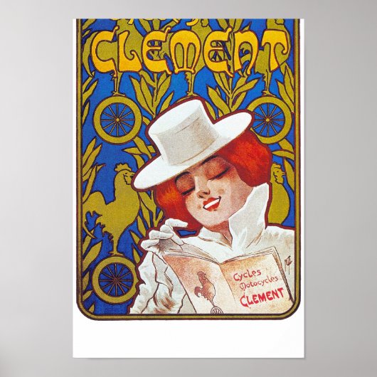 Bicycle Advertising Poster - Cycles Clement (Voorkant)
