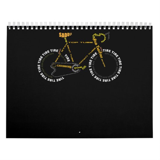 Bicycle AnatomyCute Cycling is levensecht Kalender (Hoes)