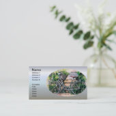 Bicycle and Basket in the Garden Visitekaartje (Staand voorkant)