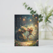 Bicycle and Flowers Briefkaart (Staand voorkant)