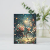 Bicycle and Flowers Briefkaart (Staand voorkant)