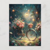 Bicycle and Flowers Briefkaart (Voorkant)