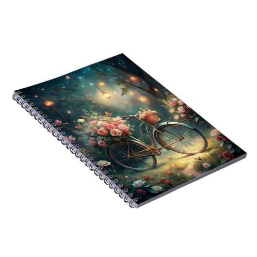 Bicycle and Flowers Notitieboek (Rechterzijde)