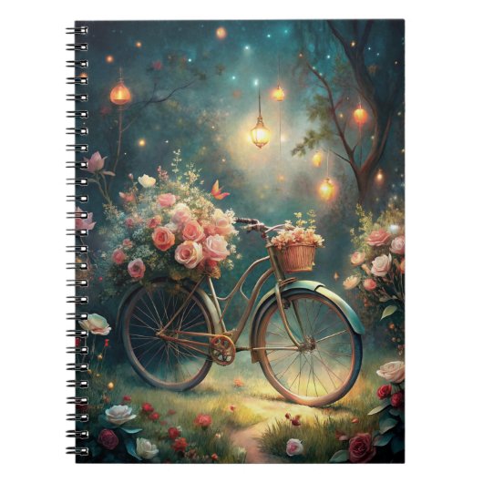 Bicycle and Flowers Notitieboek (Voorkant)
