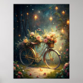 Bicycle and Flowers Poster (Voorkant)