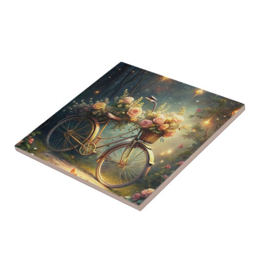 Bicycle and Flowers Tegeltje (Zijkant)