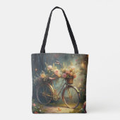 Bicycle and Flowers Tote Bag (Achterkant)
