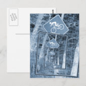 Bicycle Attach Traffic Sign Briefkaart (Voorkant / Achterkant)