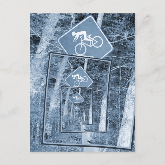 Bicycle Attach Traffic Sign Briefkaart (Voorkant)