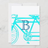  Bicycle Baby Boy Shower-uitnodigingen Kaart (Achterkant)