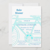  Bicycle Baby Boy Shower-uitnodigingen Kaart (Voorkant)