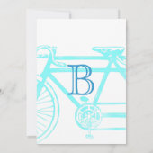  Bicycle Baby Boy Shower-uitnodigingen Kaart (Achterkant)