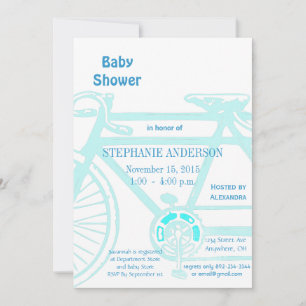 Bicycle Baby Boy Shower-uitnodigingen Kaart