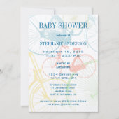  Bicycle Baby Boy Shower-uitnodigingen Kaart (Voorkant)