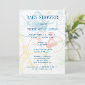  Bicycle Baby Boy Shower-uitnodigingen Kaart (Staand voorkant)