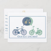 Bicycle Baby shower Uitnodiging (Voorkant / Achterkant)