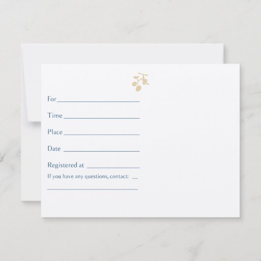 Bicycle Baby shower Uitnodiging (Achterkant)