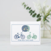 Bicycle Baby shower Uitnodiging (Staand voorkant)