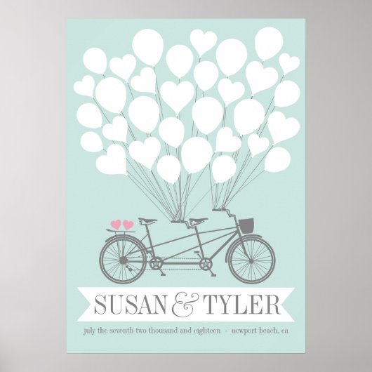 Bicycle Balloon Poster - KIES UW KLEUR (Voorkant)
