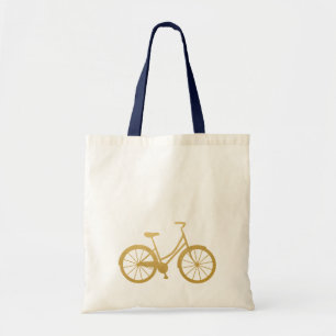Bicycle Beach Cruiser Bike Gold Cute Simple Tote Bag
