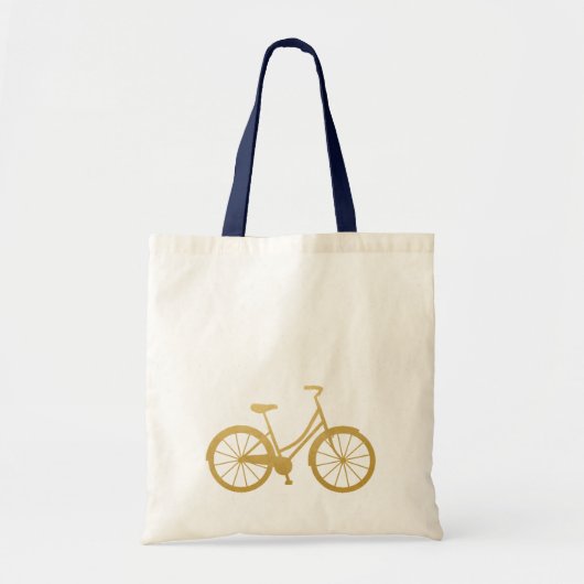 Bicycle Beach Cruiser Bike Gold Cute Simple Tote Bag (Voorkant)