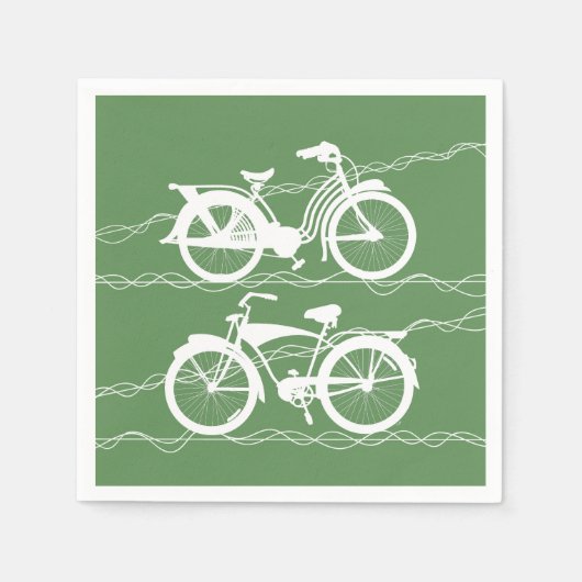 Bicycle Bicycle White Napkins Servet (Voorkant)