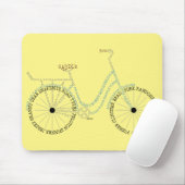 Bicycle Bike Biking Cycling Word Art Muismat (Met muis)