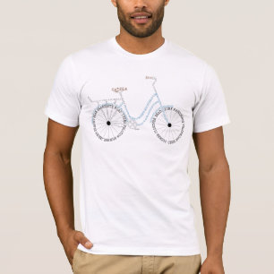 Bicycle Bike Biking Cycling Word Art T-shirt