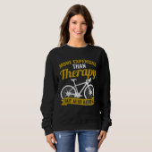 Bicycle Bike Cyclist Cycling Better Than Therapy Trui (Voorkant volledig)