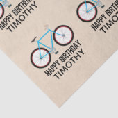 Bicycle Bike Design Birthday - aangepaste naam Tissuepapier (Detail)