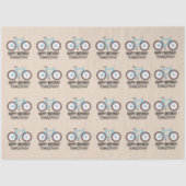 Bicycle Bike Design Birthday - aangepaste naam Tissuepapier (Voorkant)