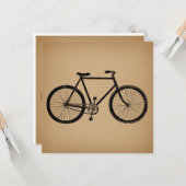 Bicycle Bike Illustratie bruine fietsen Kaart (Voorkant / Achterkant in situ)
