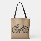 Bicycle Bike Illustratie  bruine fietsen Tote Bag (Achterkant)