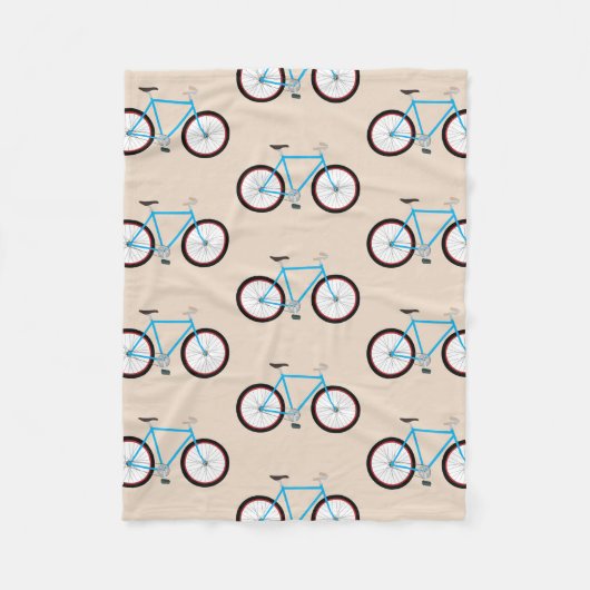 Bicycle Bike-patroon Fleece Deken (Voorkant)
