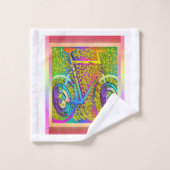 Bicycle Bike Poly Cotton Bad Handdoek (Wasdoekje)