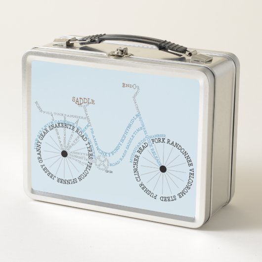 Bicycle Bike Typography Lunch Box (Voorkant)