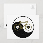 bicycle - biking + bike briefkaart (Voorkant / Achterkant)