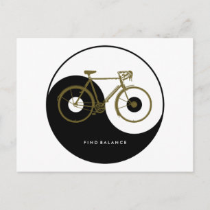 bicycle - biking + bike briefkaart