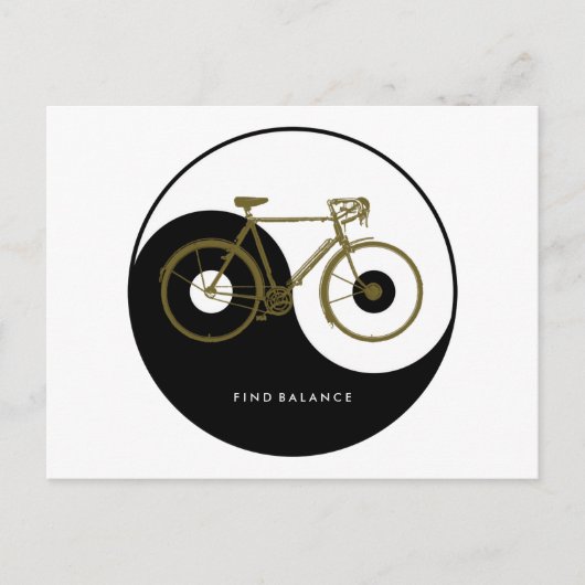 bicycle - biking + bike briefkaart (Voorkant)