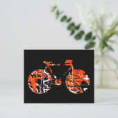 bicycle - biking + bike briefkaart (Staand voorkant)