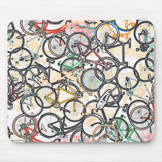 bicycle - biking + bike muismat (Voorkant)