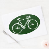 bicycle - biking + bike ovale sticker (Envelop)