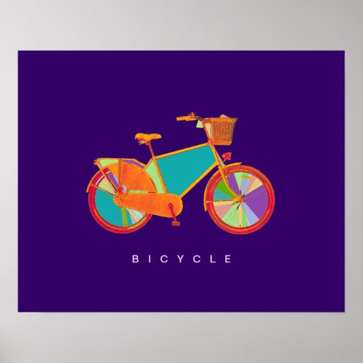 bicycle - biking + bike poster (Voorkant)