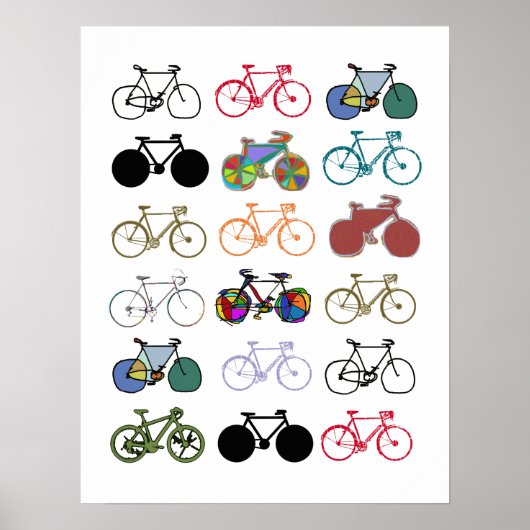 bicycle - biking + bike poster (Voorkant)
