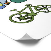 bicycle - biking + bike poster (Hoek)