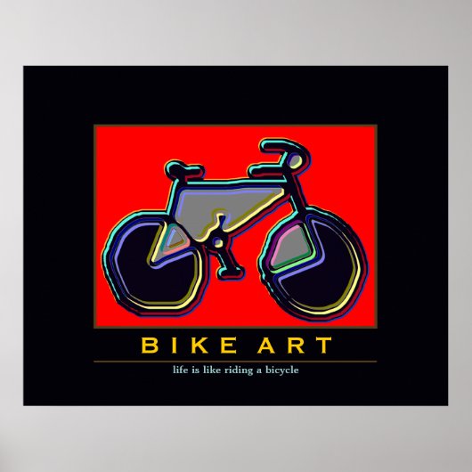 bicycle - biking + bike poster (Voorkant)