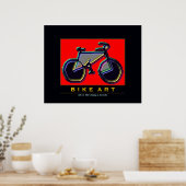 bicycle - biking + bike poster (Keuken)