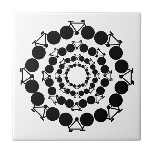 bicycle - biking + bike tegeltje (Voorkant)