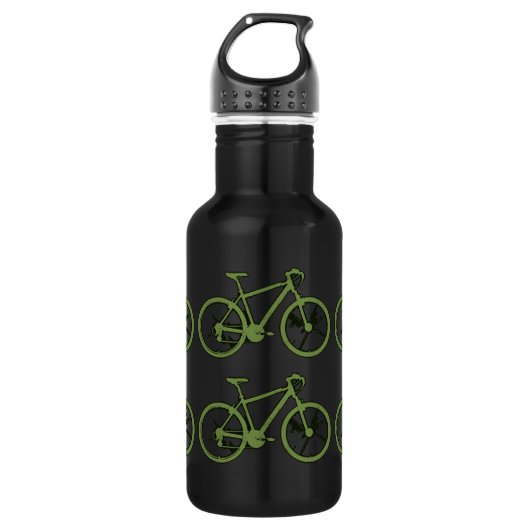 bicycle - biking + bike waterfles (Voorkant)